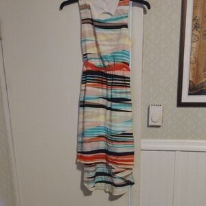 Paper Doll Multicolor Striped High Low Dress